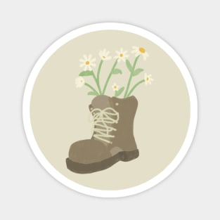 Daisies in boot Magnet